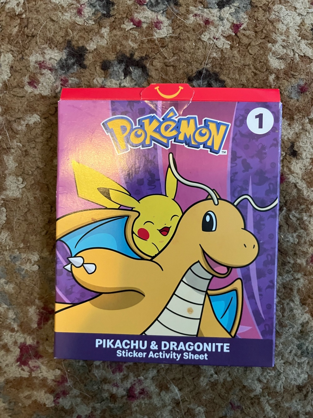 Pokémon 2024 McDonald's Happy Meal Toy #1 - Pikachu & Dragonite Sticker Activity